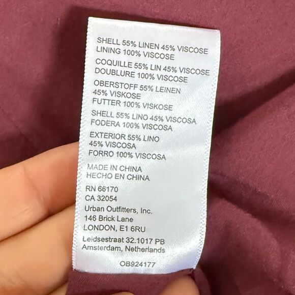 Free People Simply Plaid Blazer in Pomegranite Combo L NWOT - Picture 13 of 13